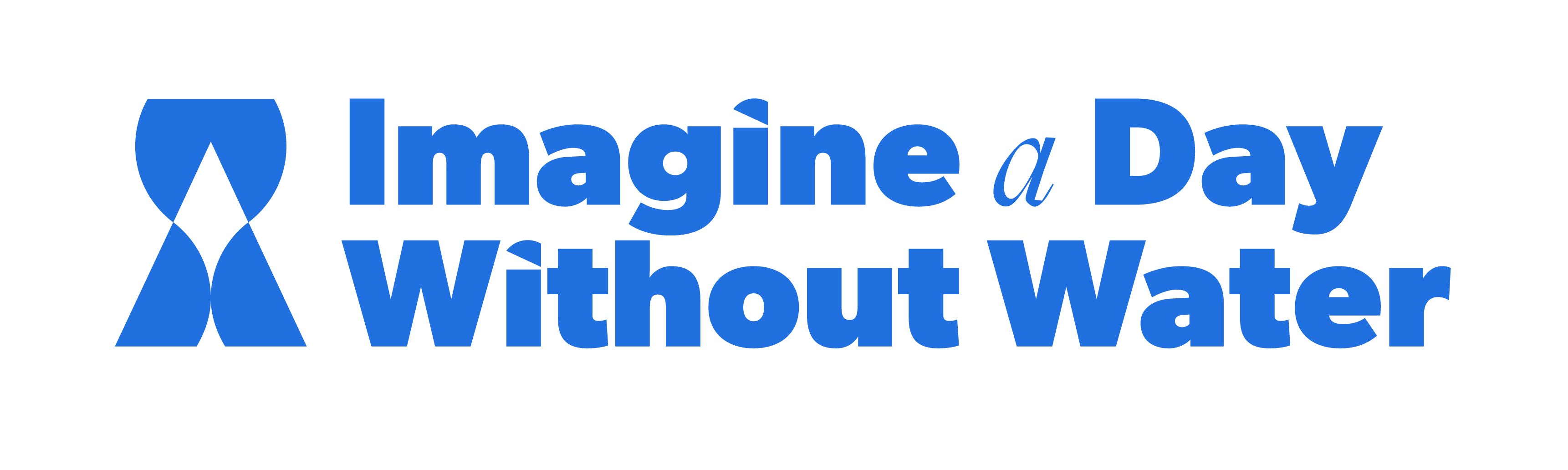 Imagine a Day without Water Logo in Blue