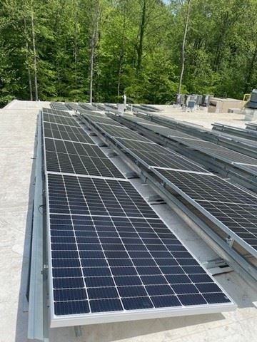 Picture of the Bypass Fire Station's solar panels