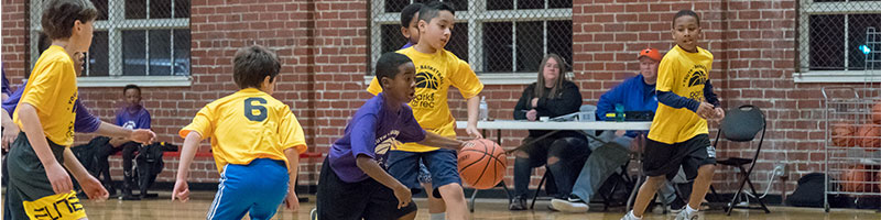 Youth Basketball Being Played