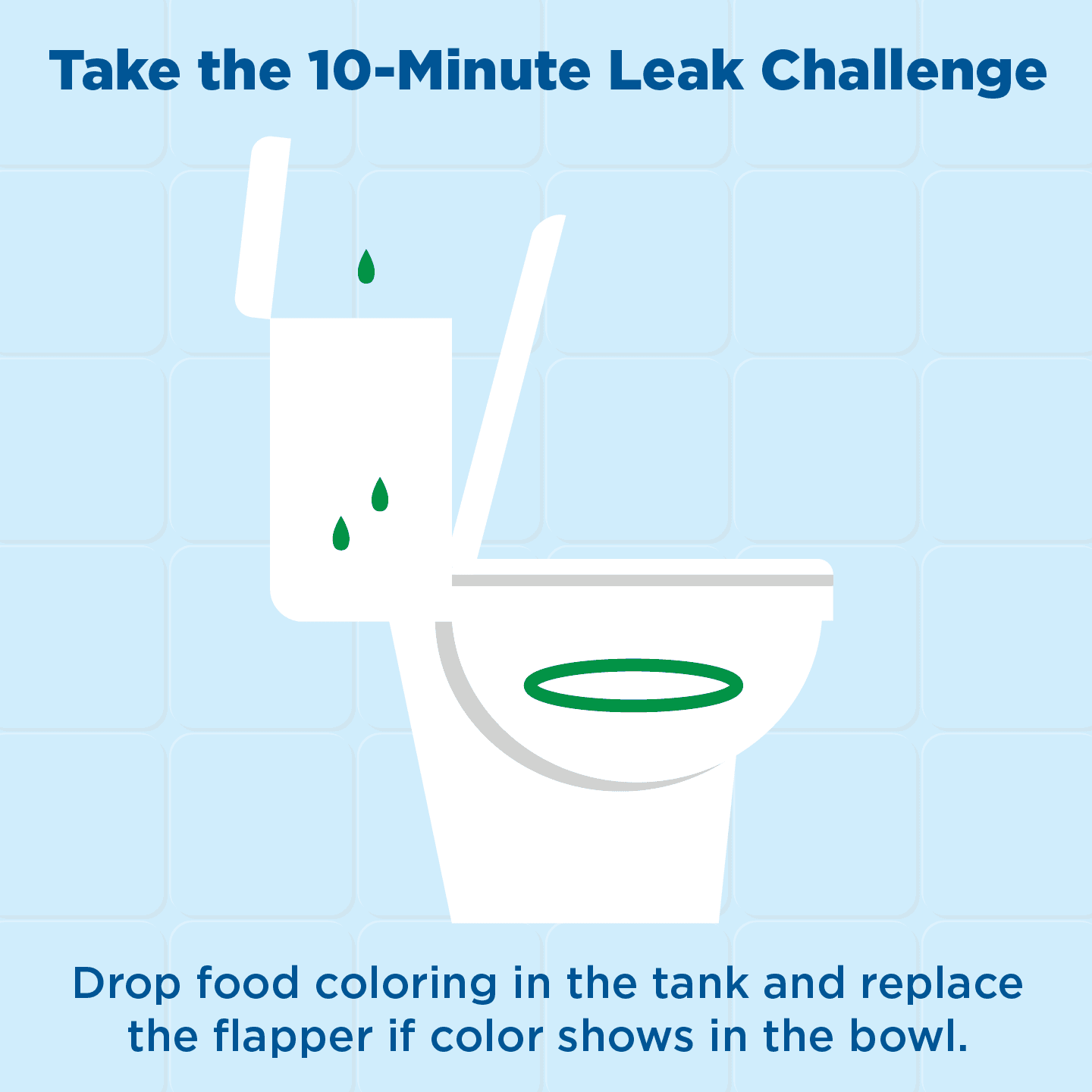 10 minute challenge graphic square toilet test