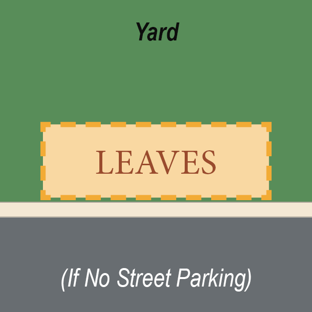 Leaf placement with no street parking