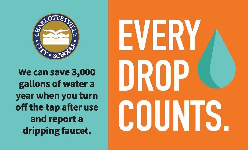 CCS Water Conservation Mirror Clings Every Drop Counts