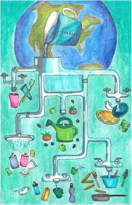 2019 Imagine a Day without Water Art Contest 7th – 8th Grade Winner Emily Zhu