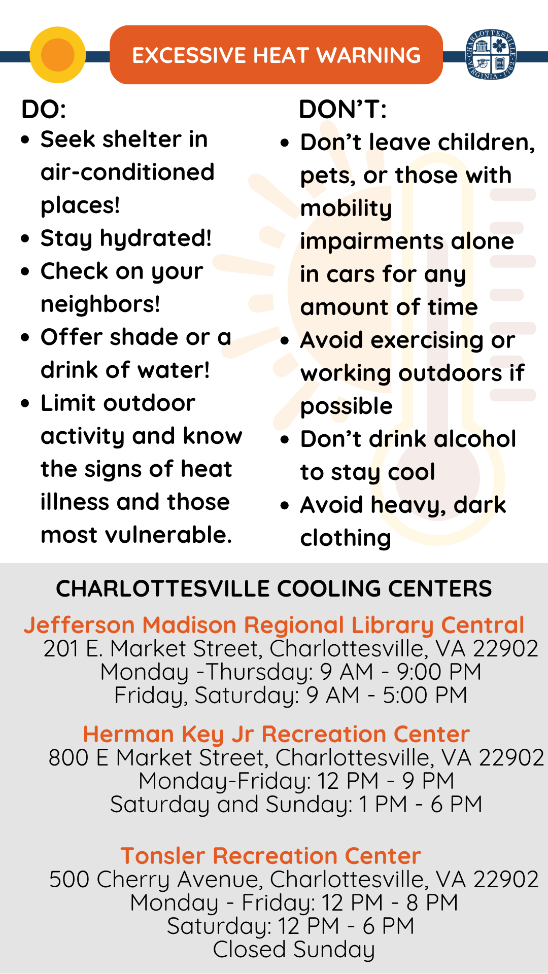 DOs and DONTs of Summer Heat