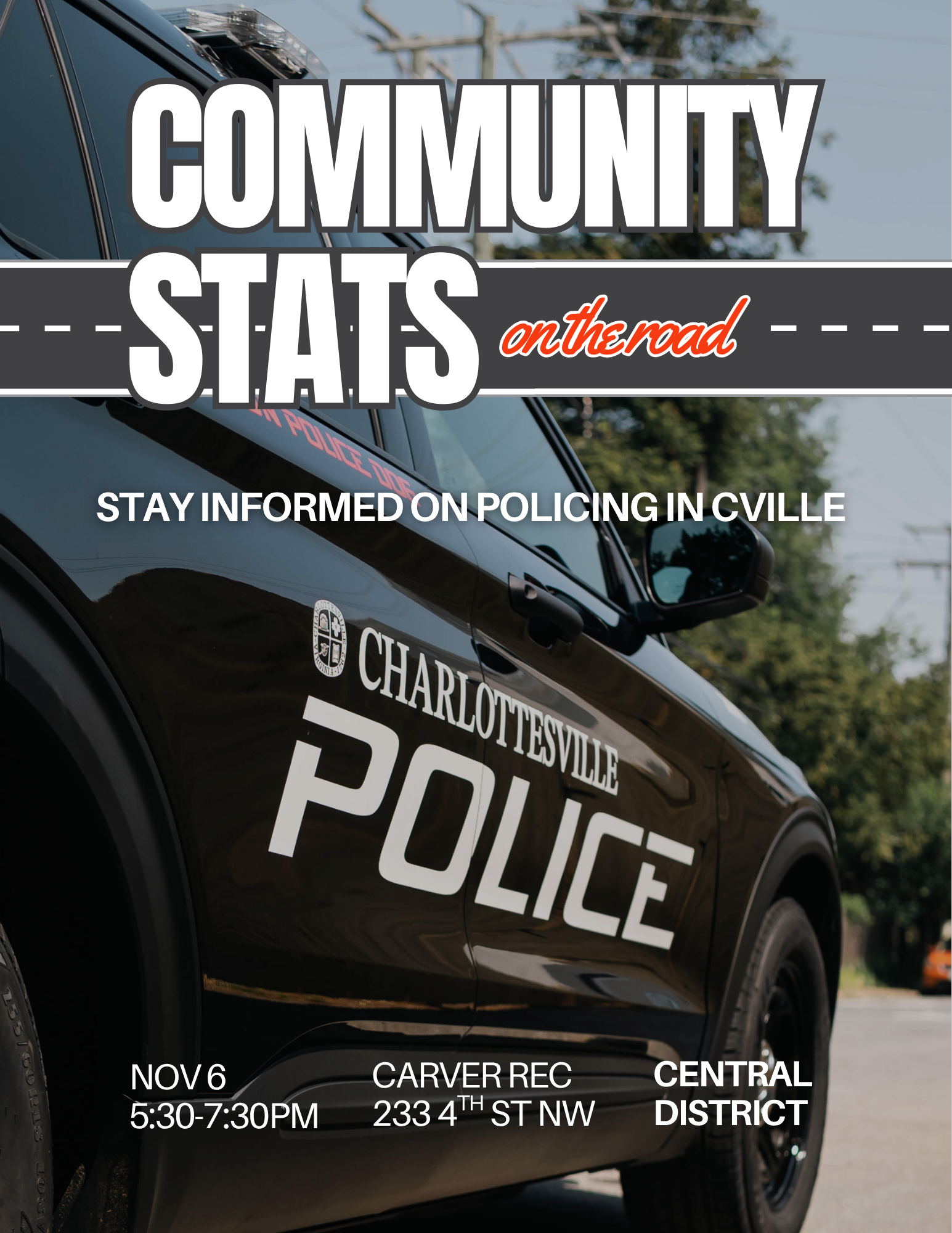 Community Statistics Meeting Flyer
