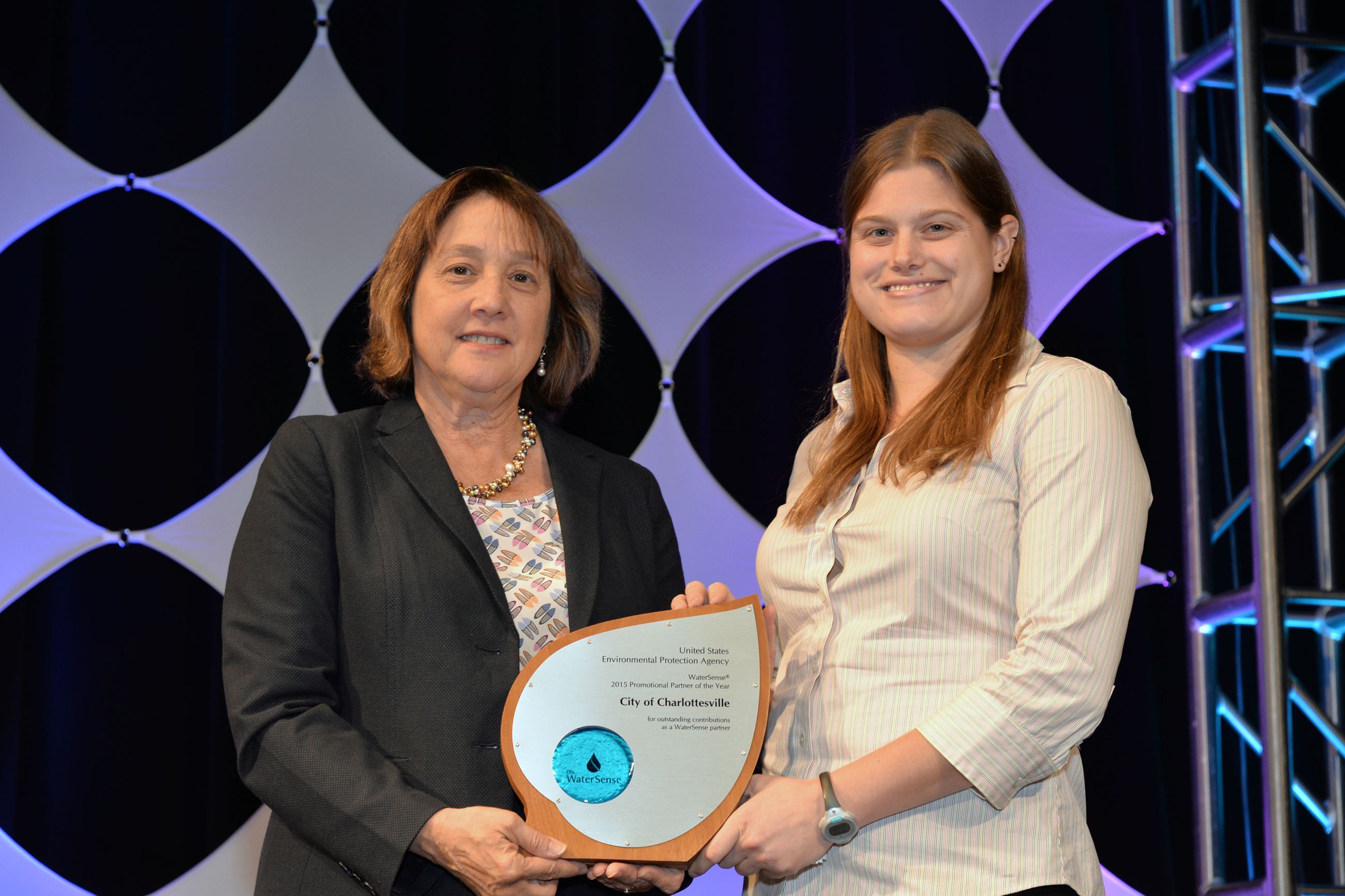 Charlottesville accepting the 2015 WaterSense Partner of the Year Award