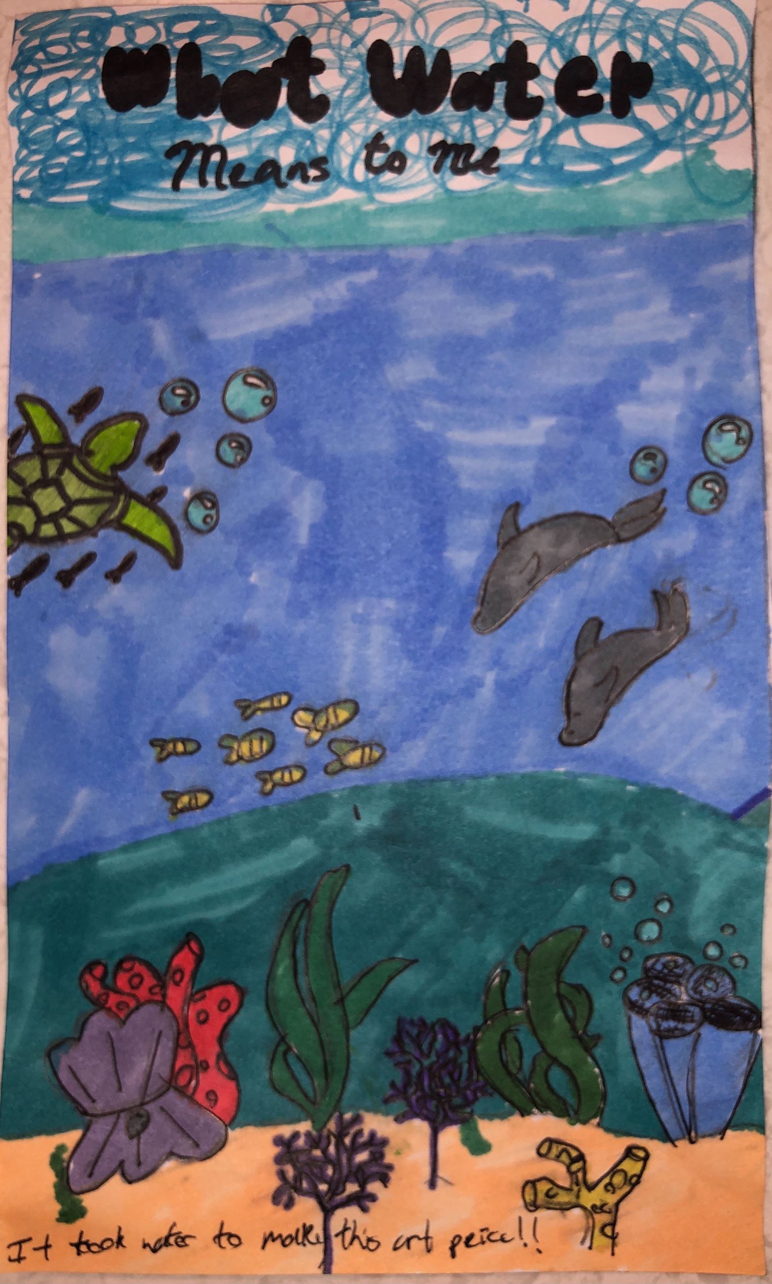 2020 Imagine a Day without Water Art Contest 3rd – 4th Grade Winner: Claudia Van Clief