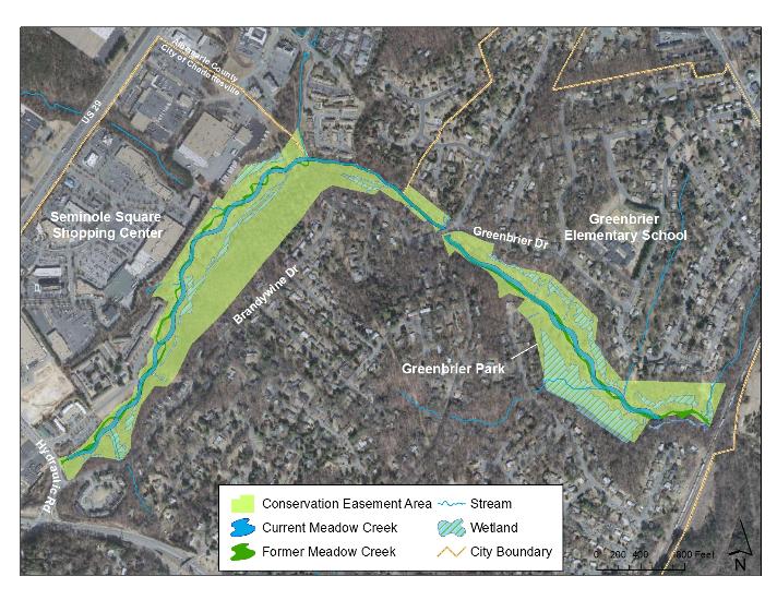 Map of Meadow Creek Restoration