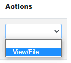 Actions Dropdown List Screenshot