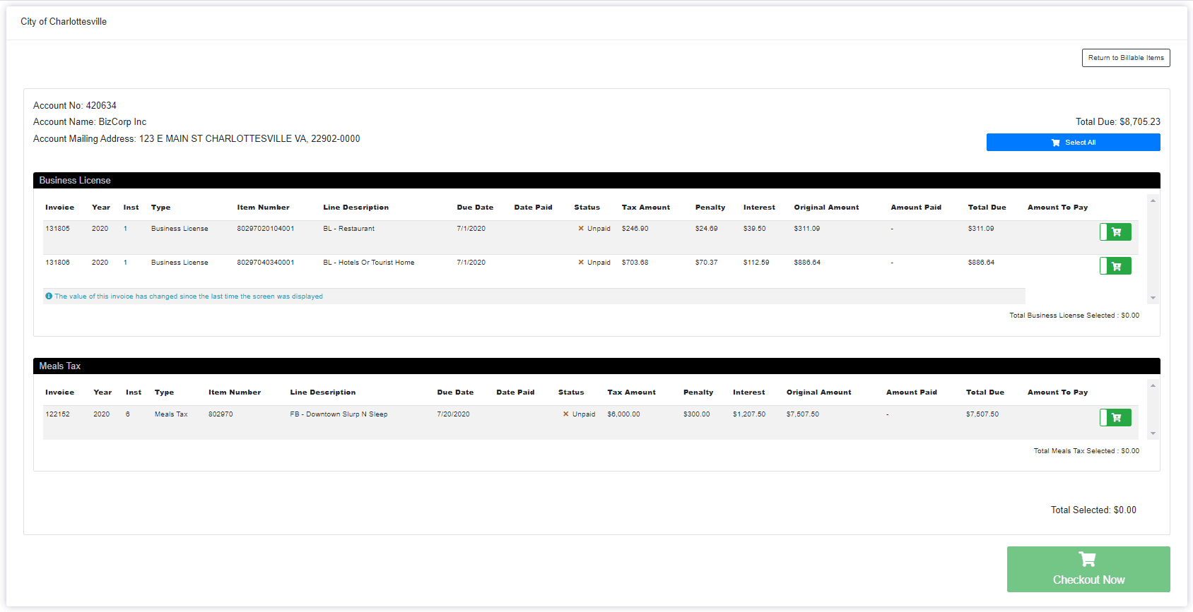 Payment Confirmation Page Screenshot